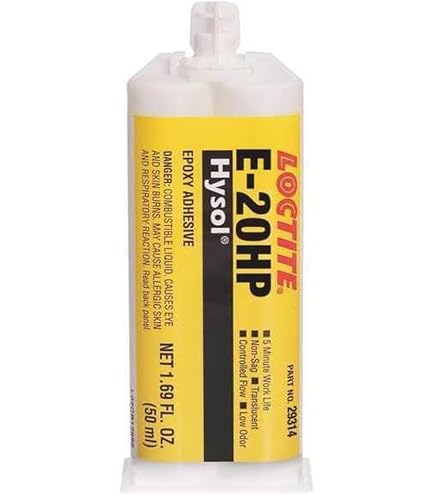Loctite Epoxy Adhesive, E-20HP Series, Tan, Syringe, 2:01 Mix
